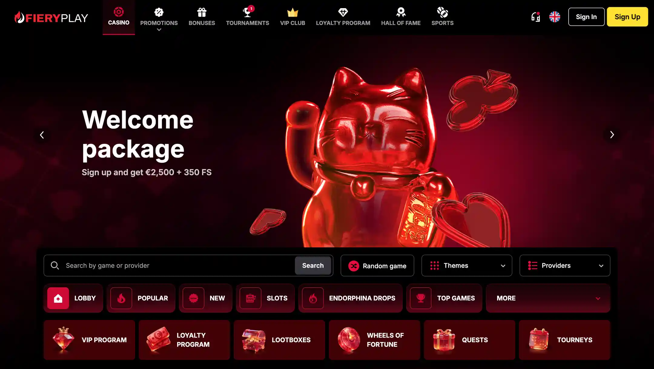 FieryPlay Casino website preview